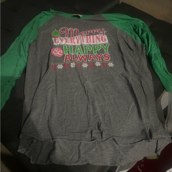 Merry Everything Happy Always Baseball Tee - Picture 3 of 3